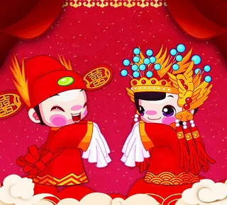 婚庆邀请函迎宾海报结婚背景素材图片