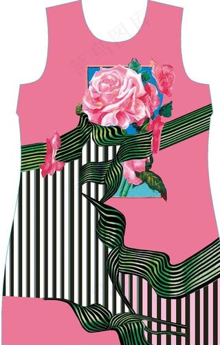 数码印花 定位玫瑰花图片