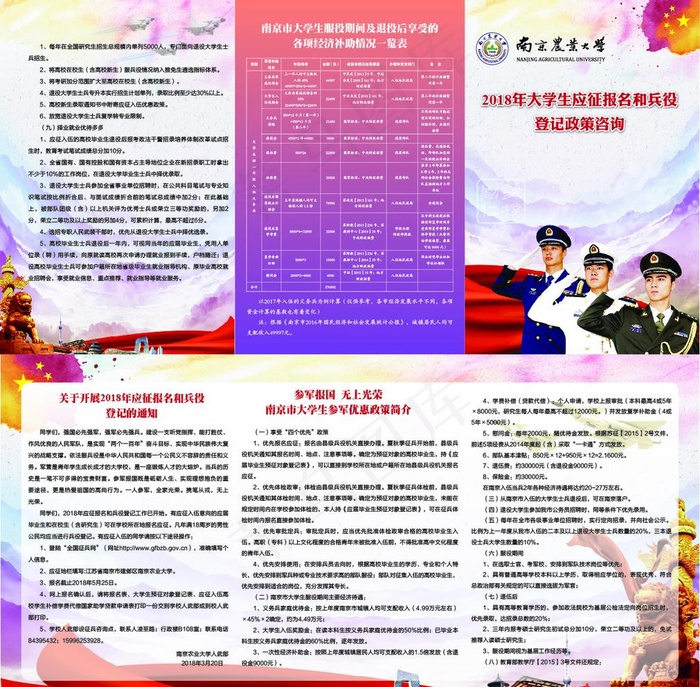 征兵三折页图片ai矢量模版下载