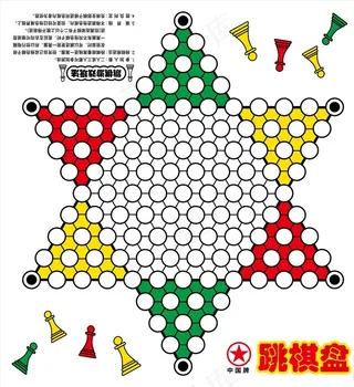 跳棋盘矢量素材图片