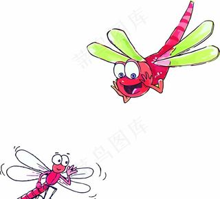 卡通小蜻蜓图片