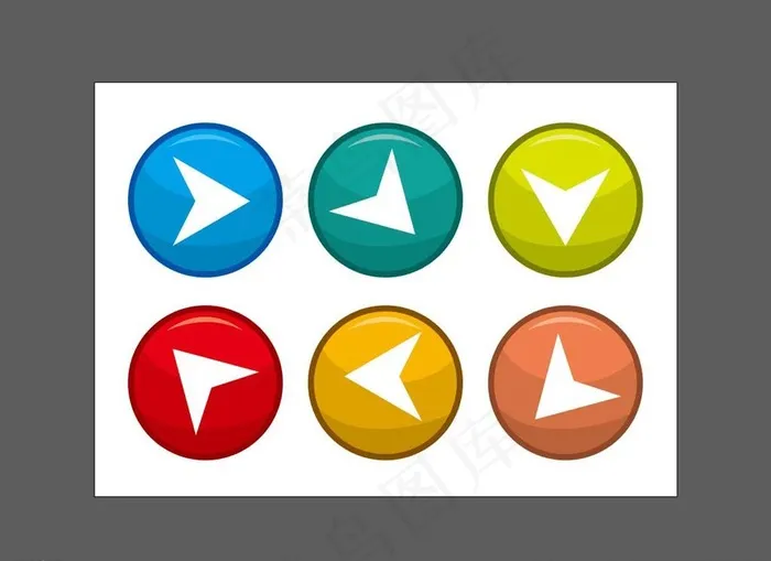 彩色立体图标图片ai矢量模版下载