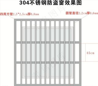 不锈钢防盗窗图片