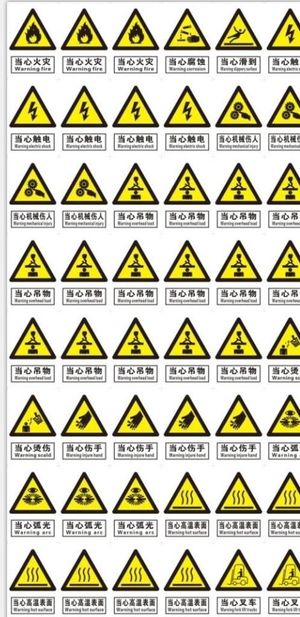 禁止标识牌 三角警示牌图片