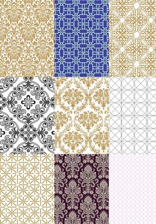 矢量欧式暗纹图片