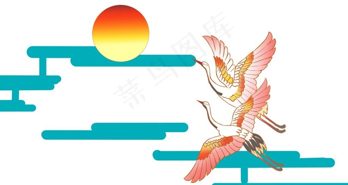 祥云太阳图片psd模版下载