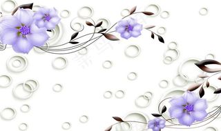 花卉背景墙图片