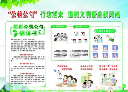 公筷公勺倡议书图片