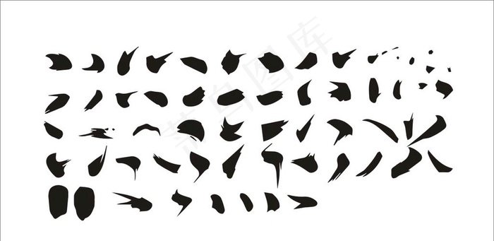 笔画笔触图片cdr矢量模版下载