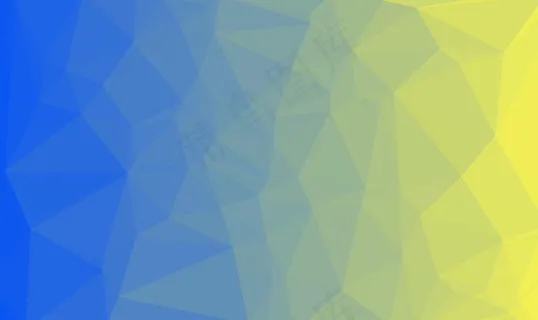 蓝黄低多边形背景图片