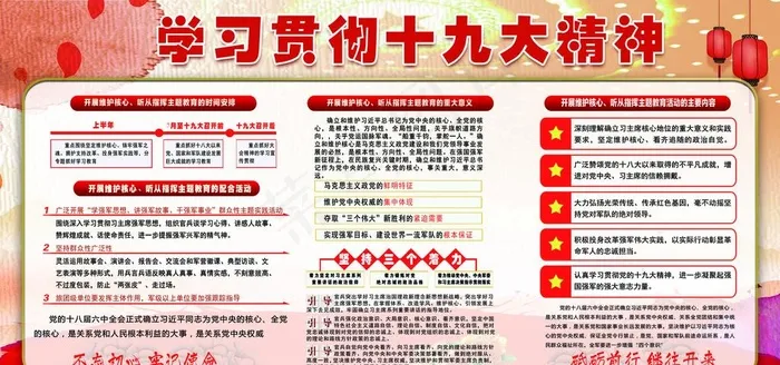 十九大标语图片(7087X3543(DPI:150))psd模版下载