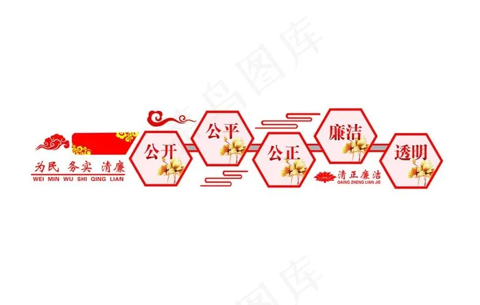 党建室文化墙图片psd模版下载