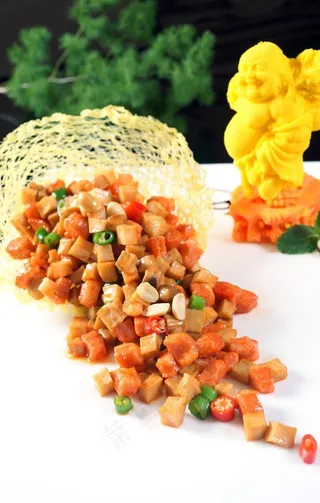 杏鲍菇爆爽肉图片