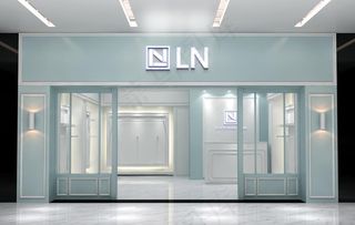 简约现代风门头招牌样机图片