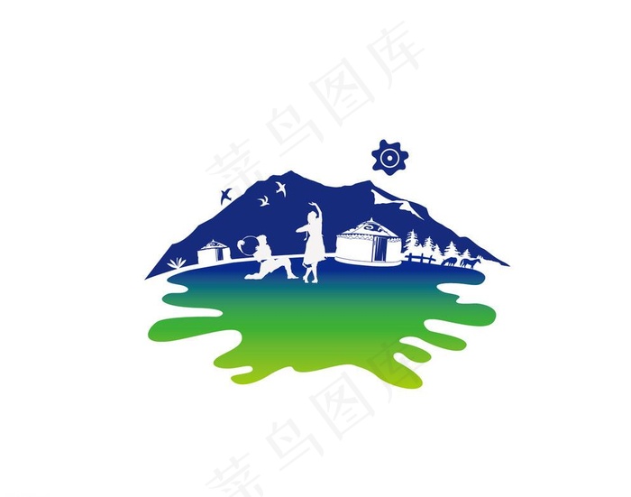 新疆人文图案图片ai矢量模版下载