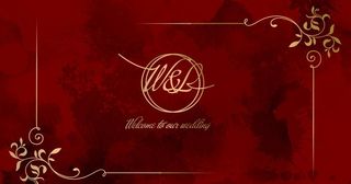 红色婚礼背景图片