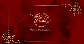 红色婚礼背景图片