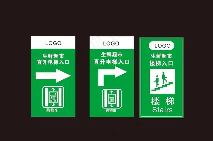 停车场指示牌 指示牌图片cdr矢量模版下载