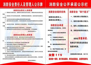 消防安全公示牌图片