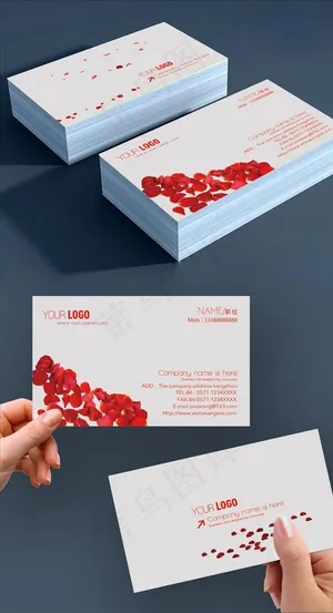 婚庆名片设计模板图片