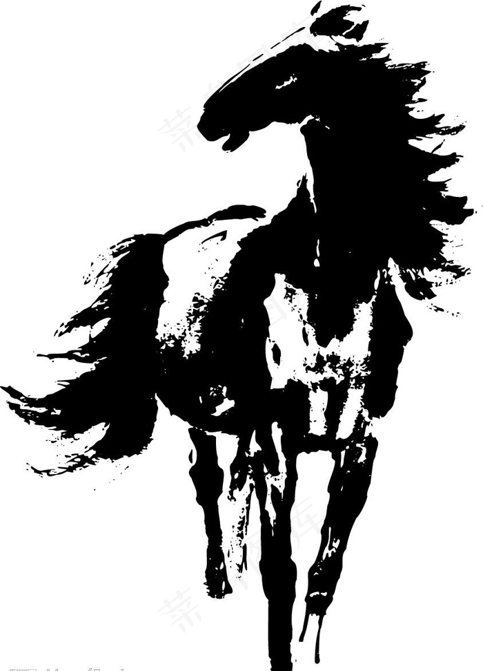 矢量图案马cdr图片