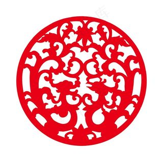 中国风传统龙凤环形花纹纹样图片