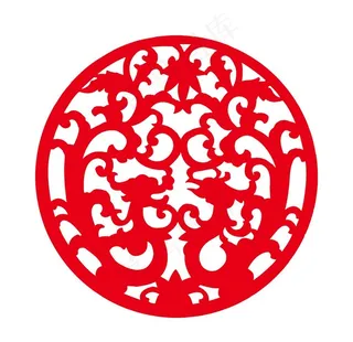 中国风传统龙凤环形花纹纹样图片