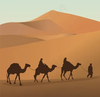 沙漠风光骆驼图片