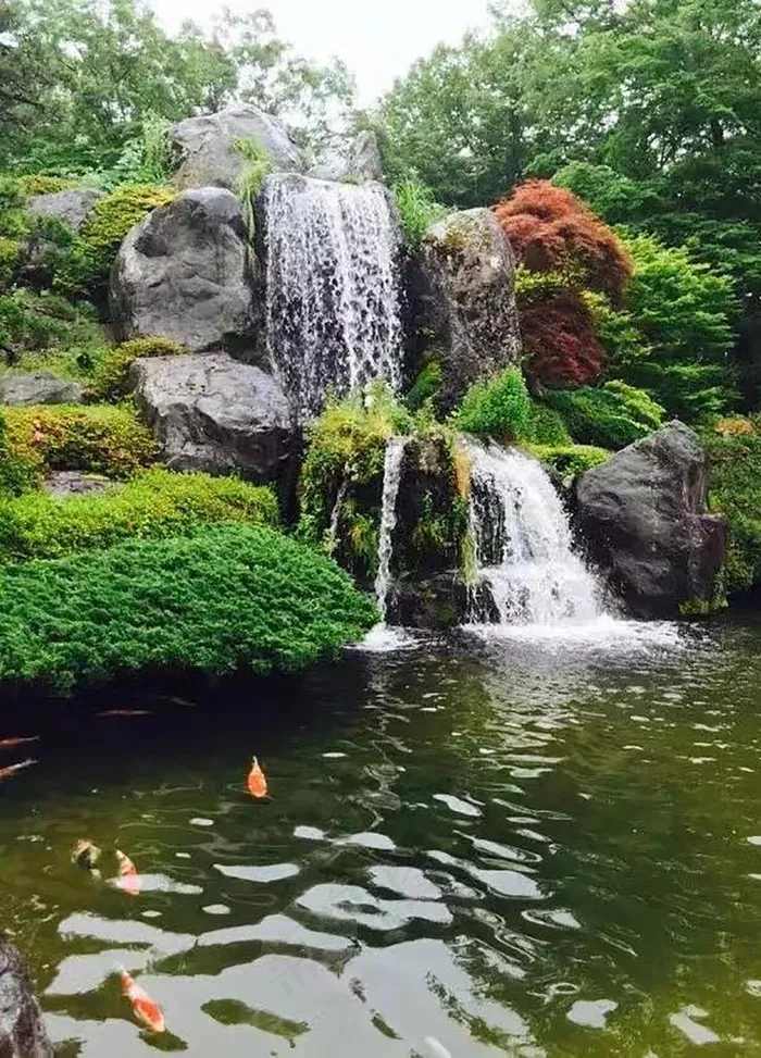 流水 假山图片