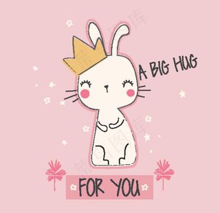 呆萌可爱小动物插画图片