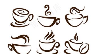 线条咖啡杯图片