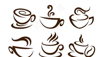 线条咖啡杯图片