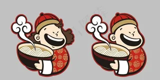 粉面馆卡通形象图片