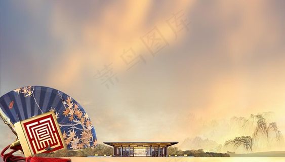 中式地产画面图片