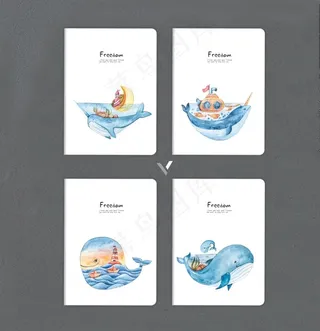 本子封面 鲸图片