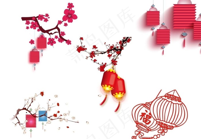 梅花灯笼元宵图片