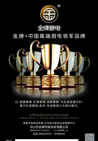 金牌厨电宣传单页图片