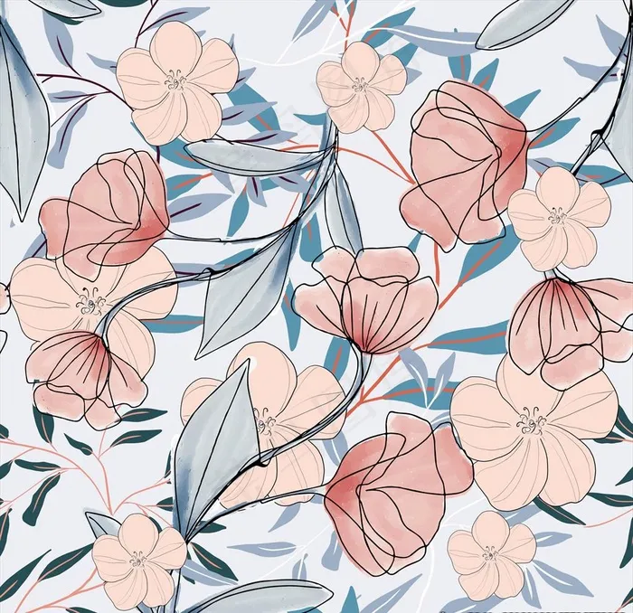 印花图案图片ai矢量模版下载