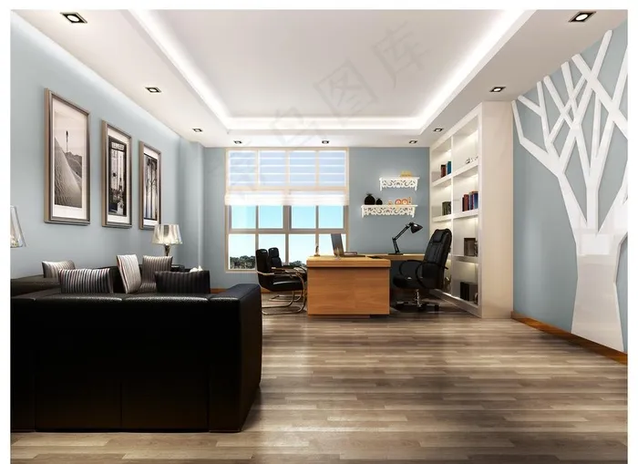 办公室效果图图片