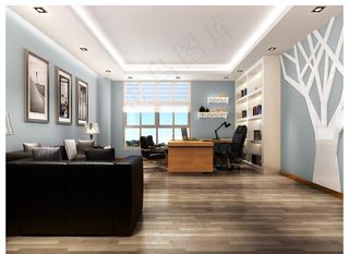 办公室效果图图片