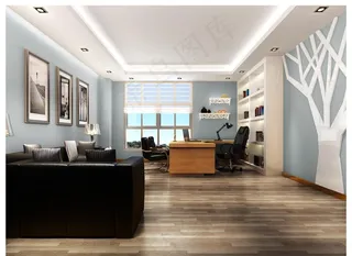 办公室效果图图片