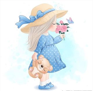 卡通小女孩图片