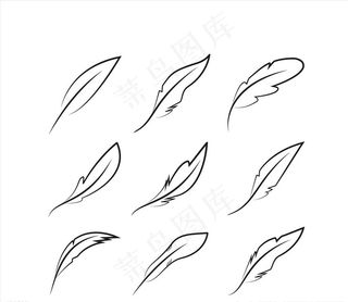 手绘羽毛图片