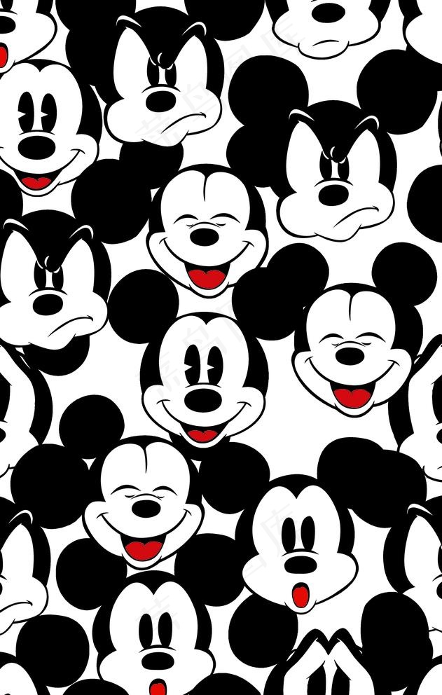 老鼠头米老鼠黑白图片