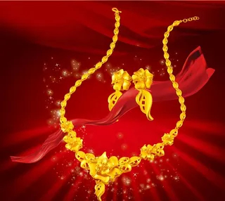 珠宝金项链广告图片