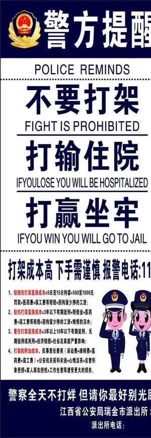 警方提醒展架图片