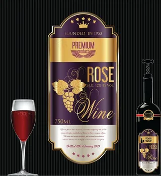 红酒标签图片
