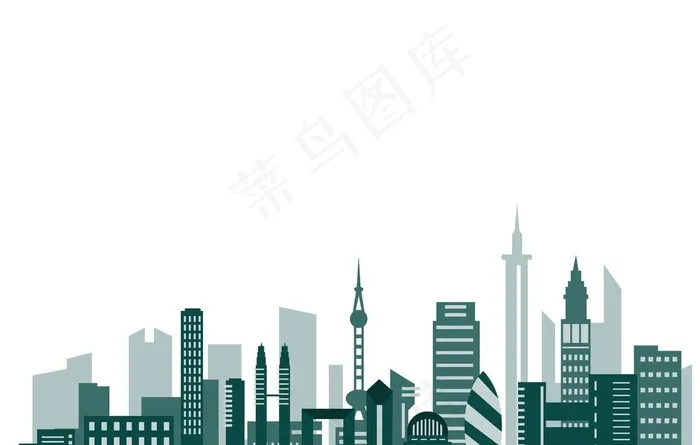 城市建筑图片ai矢量模版下载