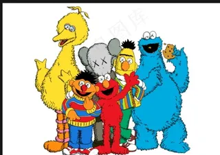 kaws芝麻街潮牌-群体像图片