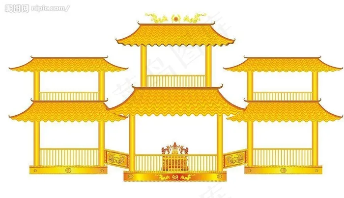 金屋碧瓦图片cdr矢量模版下载